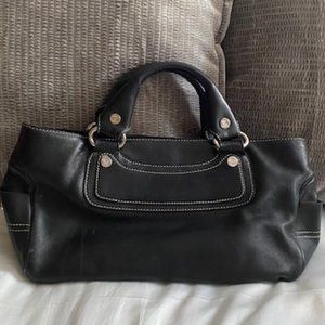 Celine Black leather medium bag.